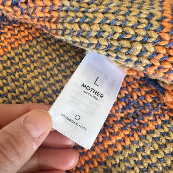 Mother Runaway Child Open Cardigan Fringe Coral Women’s Sz Large Alpaca NO BELT - Picture 7 of 14